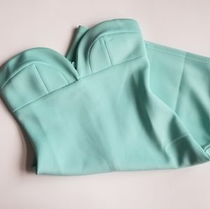 Mint sweetheart strapless dress